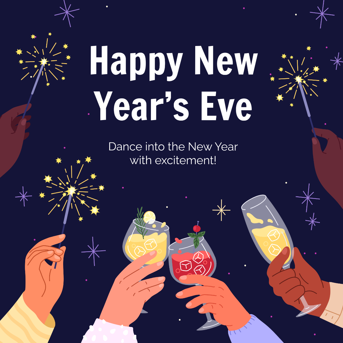 New Year Eve Social Media Post Template