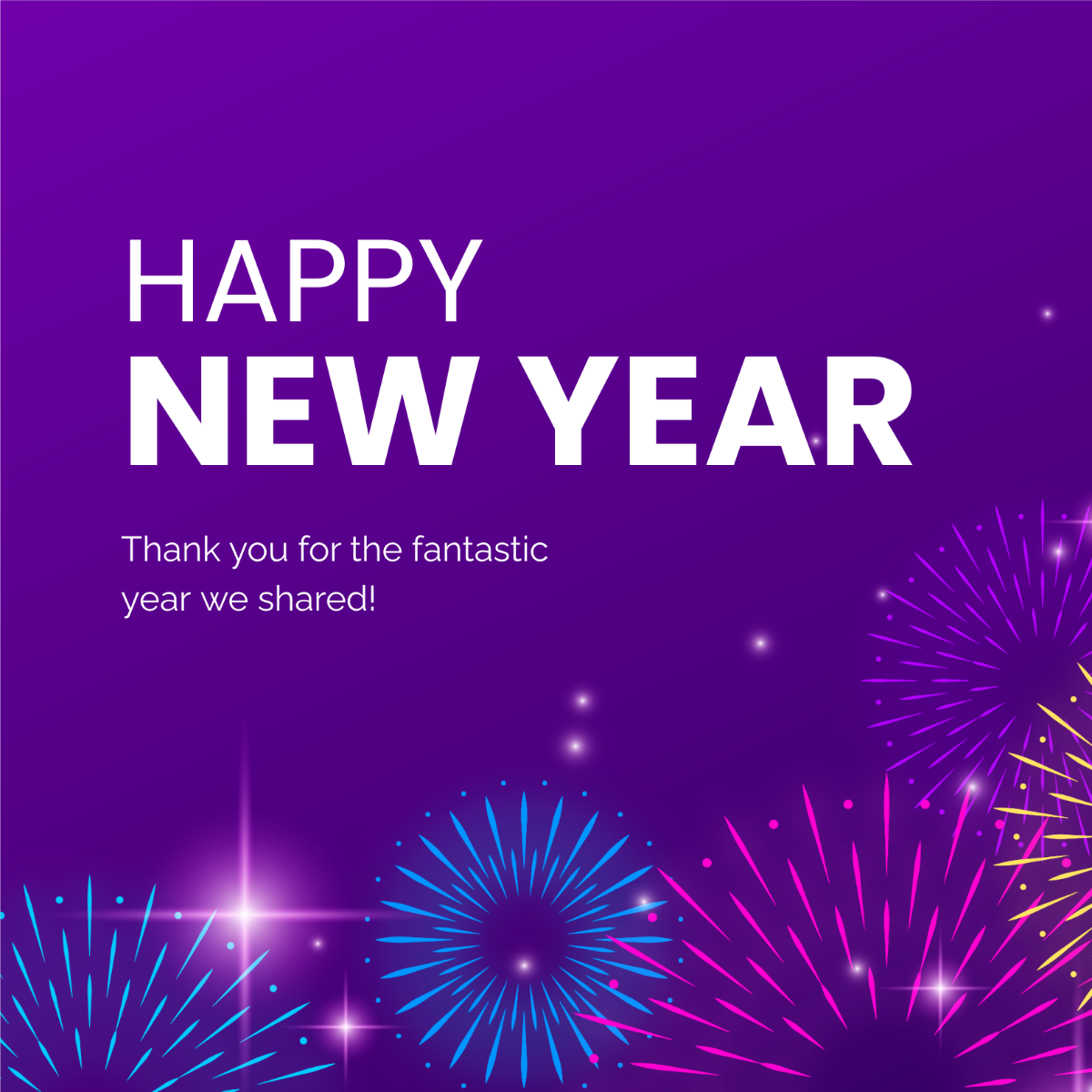 Free Corporate New Year Social Media Post Template