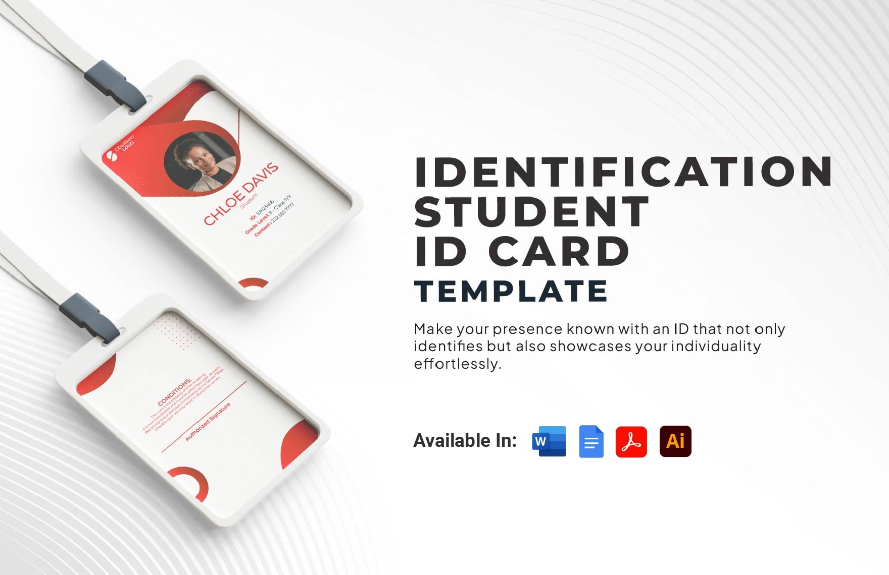 Identification Student Id Card Template