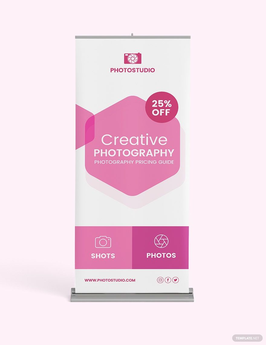 Free Clean Style Roll Up Banner Template