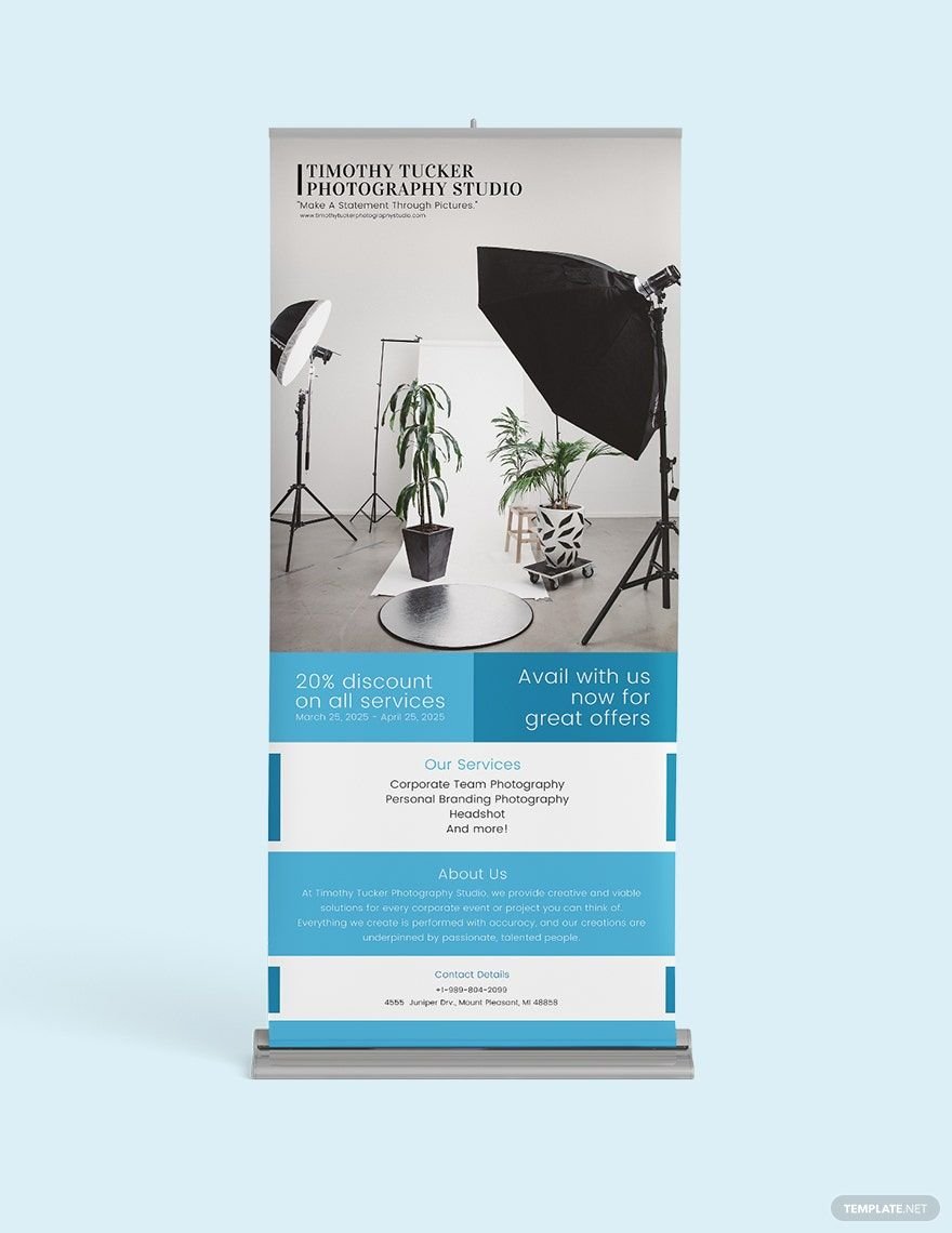 Corporate Photography Roll Up Banner Template