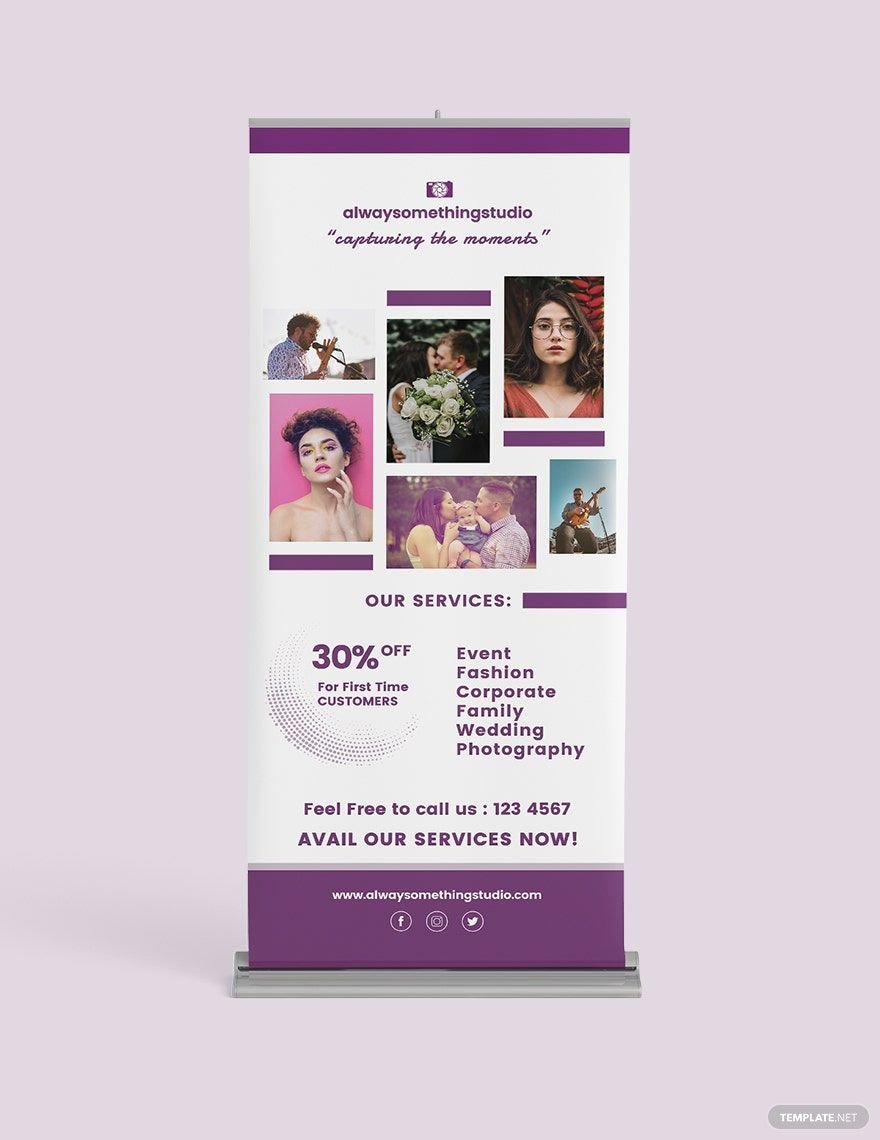 Photography Roll Up Banner Template