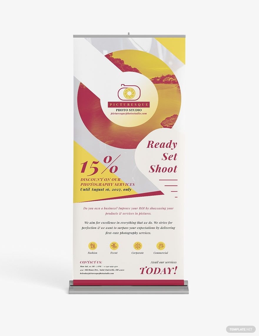Printable Photography Roll Up Banner Template