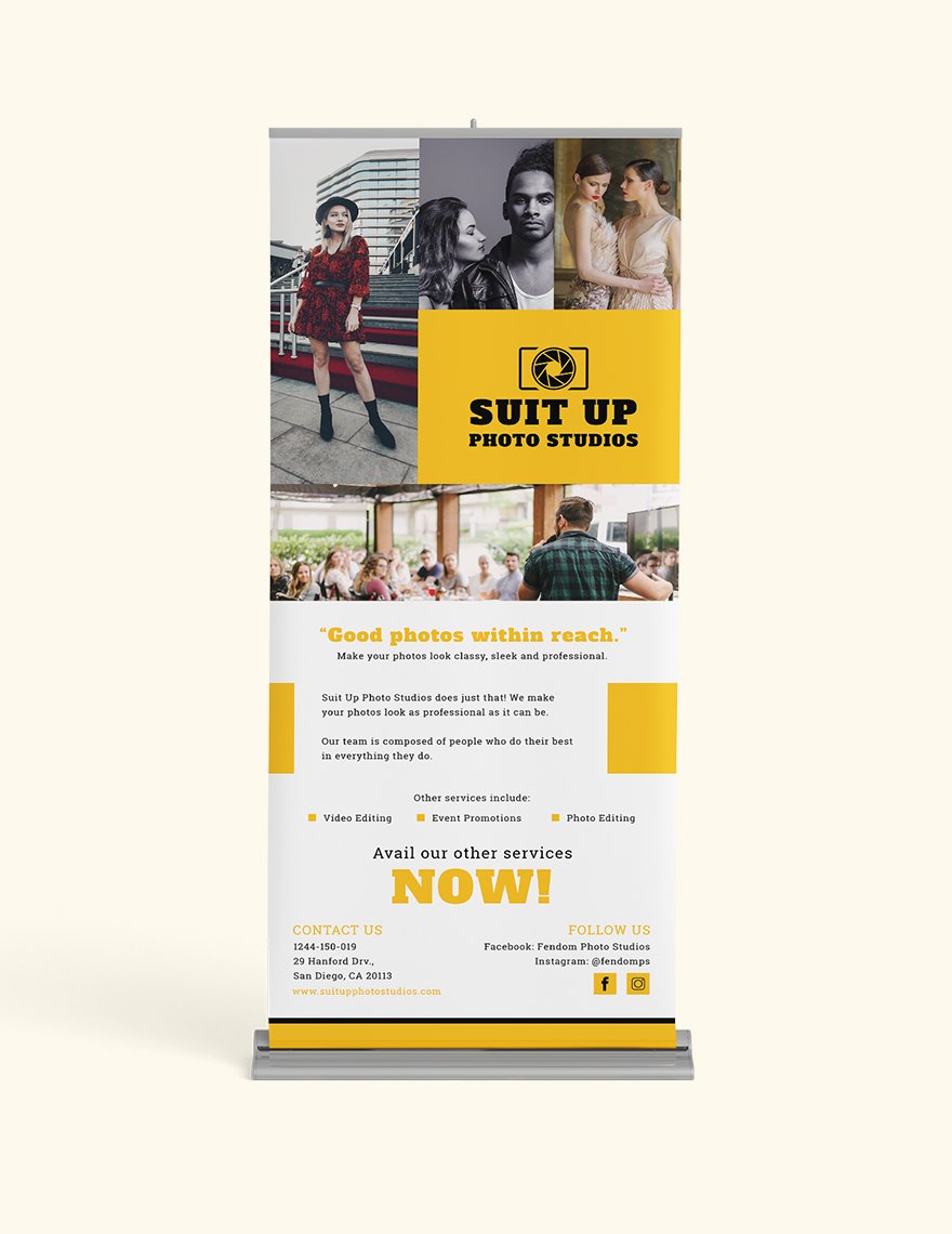Free Professional Photography Roll Up Banner Template