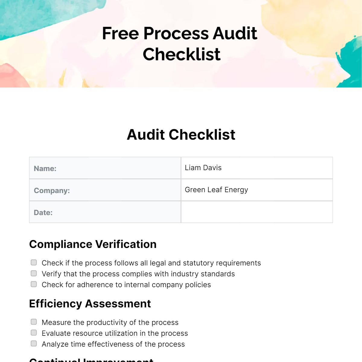 FREE Audit Checklist Templates & Examples - Edit Online & Download ...