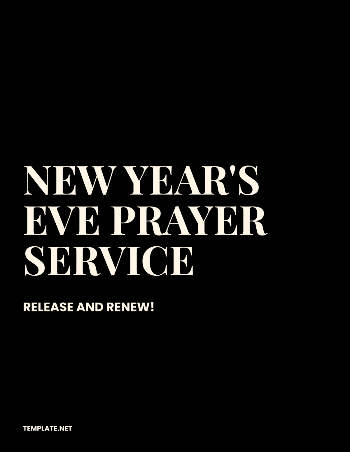 New Year's Eve Church  Flyer