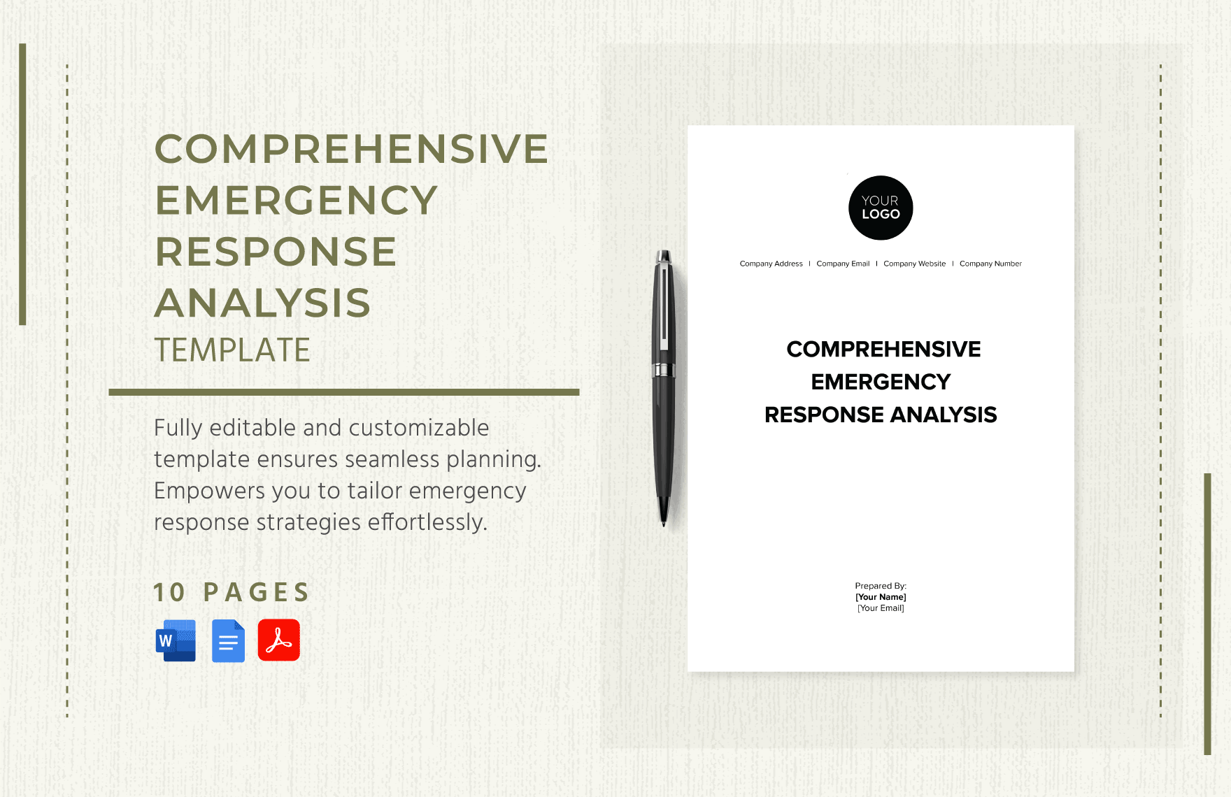 Comprehensive Emergency Response Analysis Template in Word, Google Docs, PDF