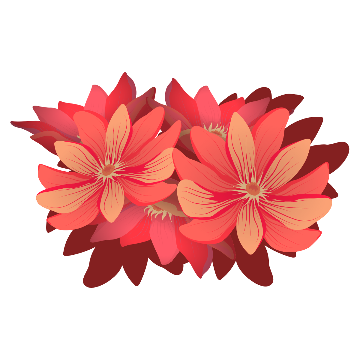 New Year Flower Clipart