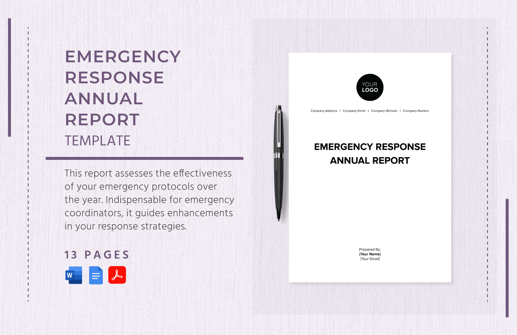Emergency Response Annual Report Template