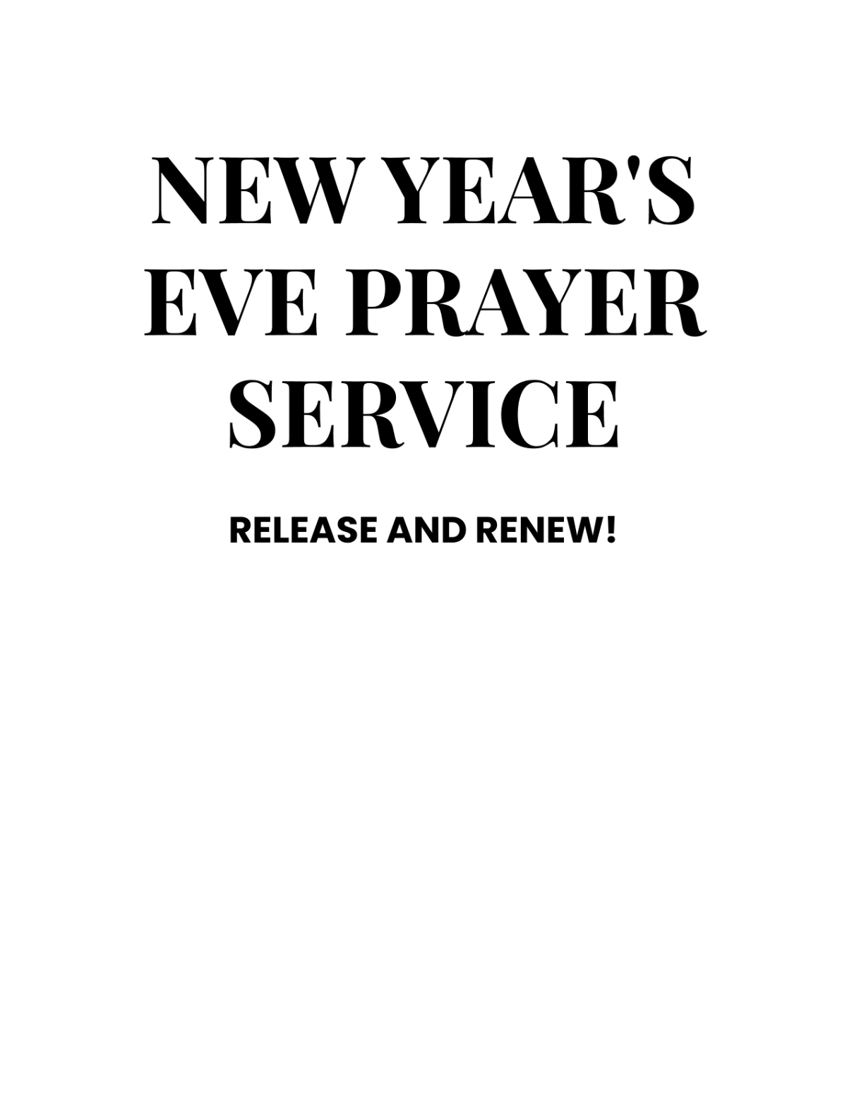 New Year Church Flyer Template