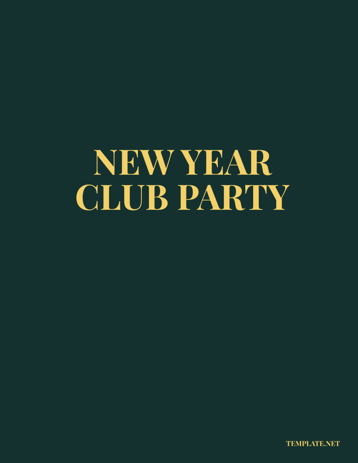 New Year Club Flyer Template