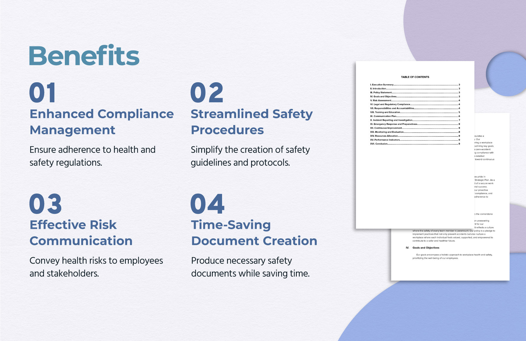 Workplace Occupational Health and Safety Strategic Plan Template