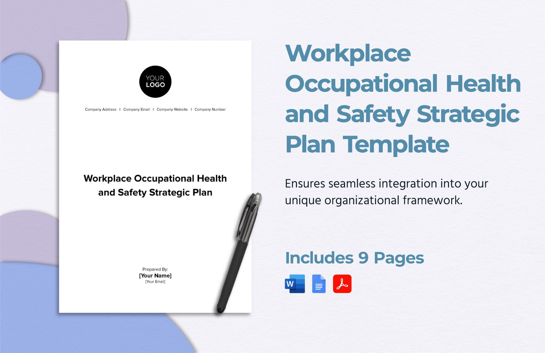 Workplace Occupational Health and Safety Strategic Plan Template