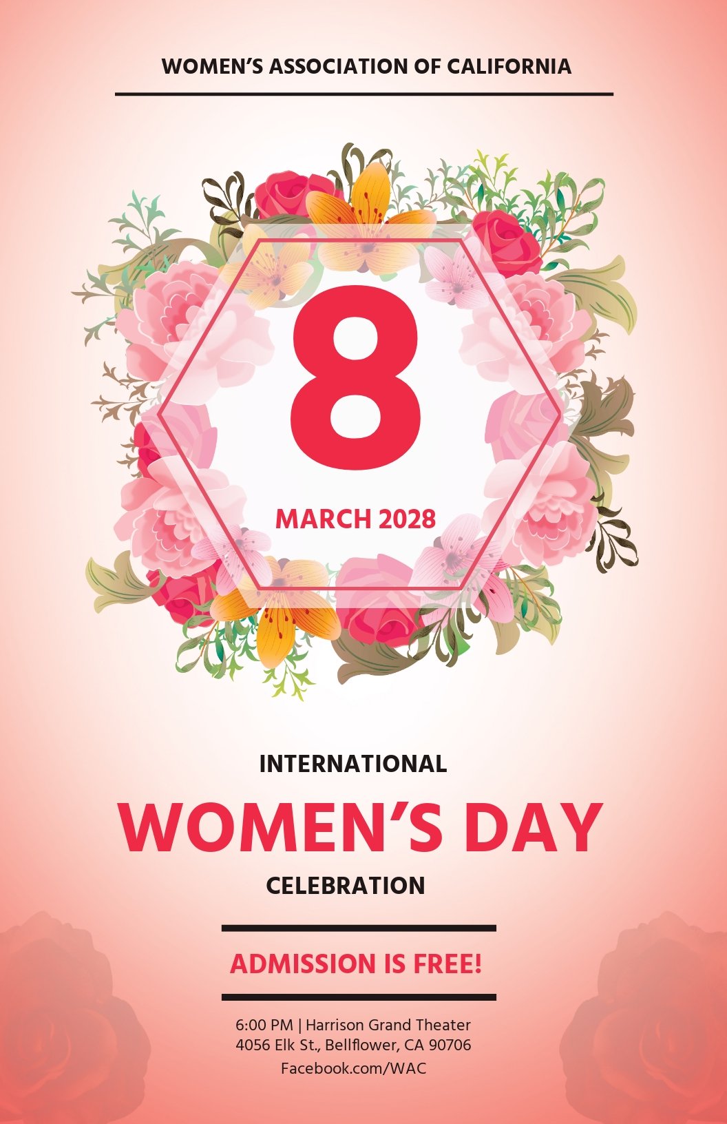 FREE Womens Day Poster Template Download In Word Google Docs