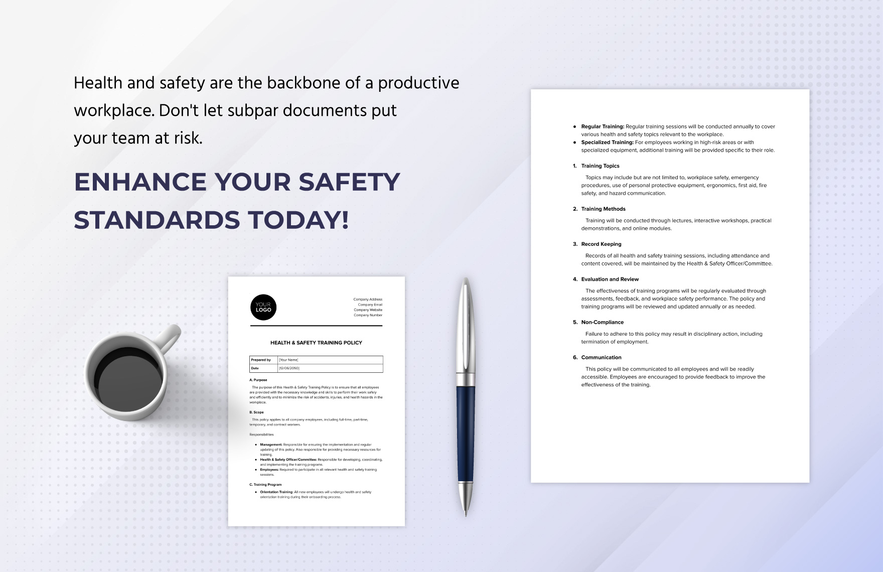 Health & Safety Training Policy Template