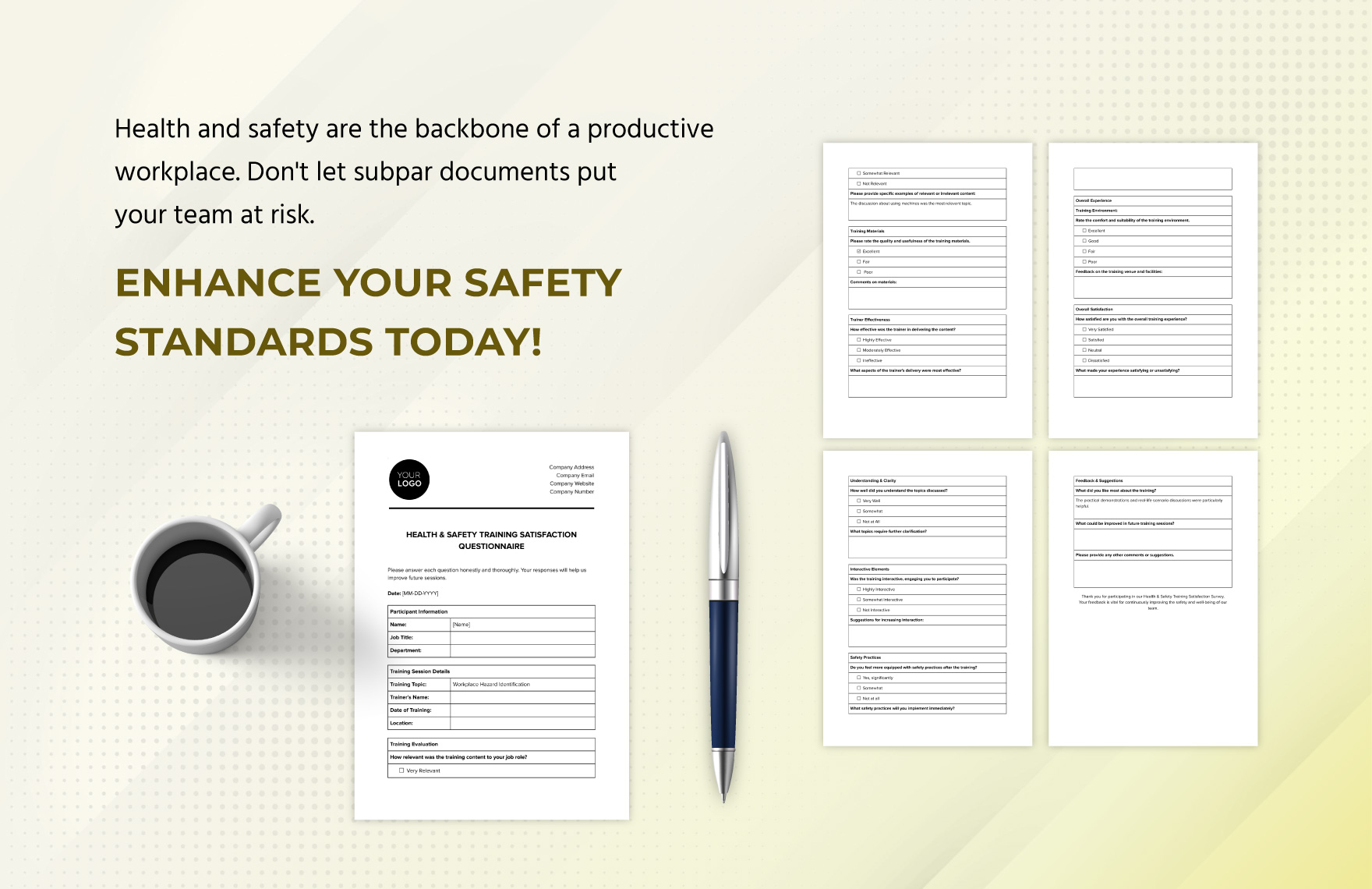 Health & Safety Training Satisfaction Questionnaire Template
