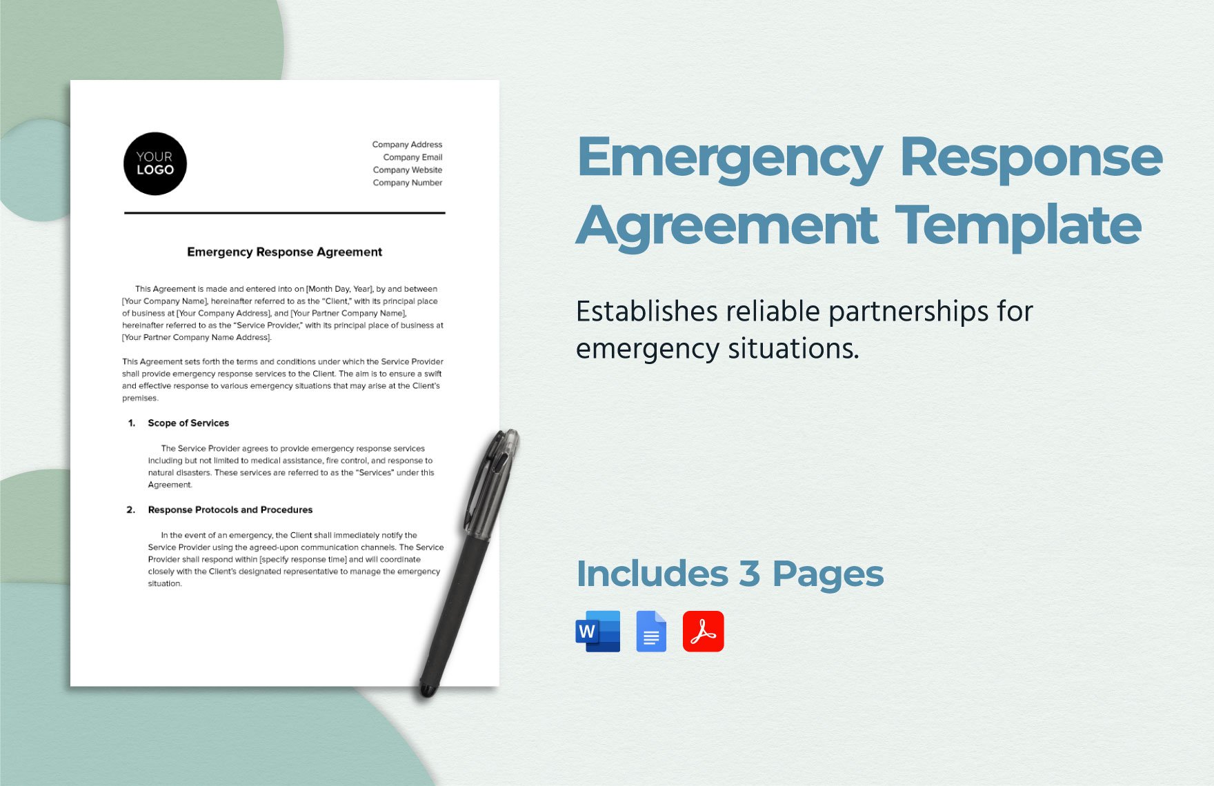  Emergency Response Agreement Template