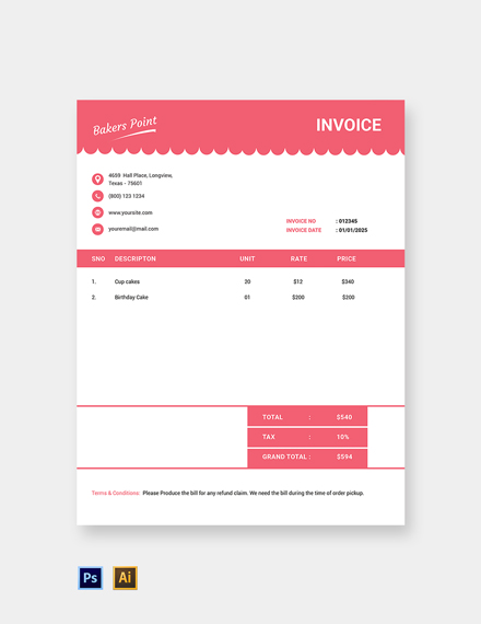 free standard invoice template pdf word doc excel psd apple