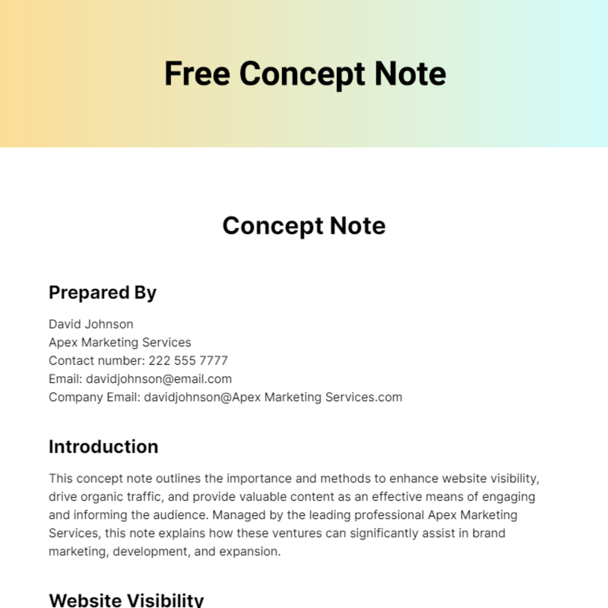 FREE Concept Note Templates & Examples - Edit Online & Download ...