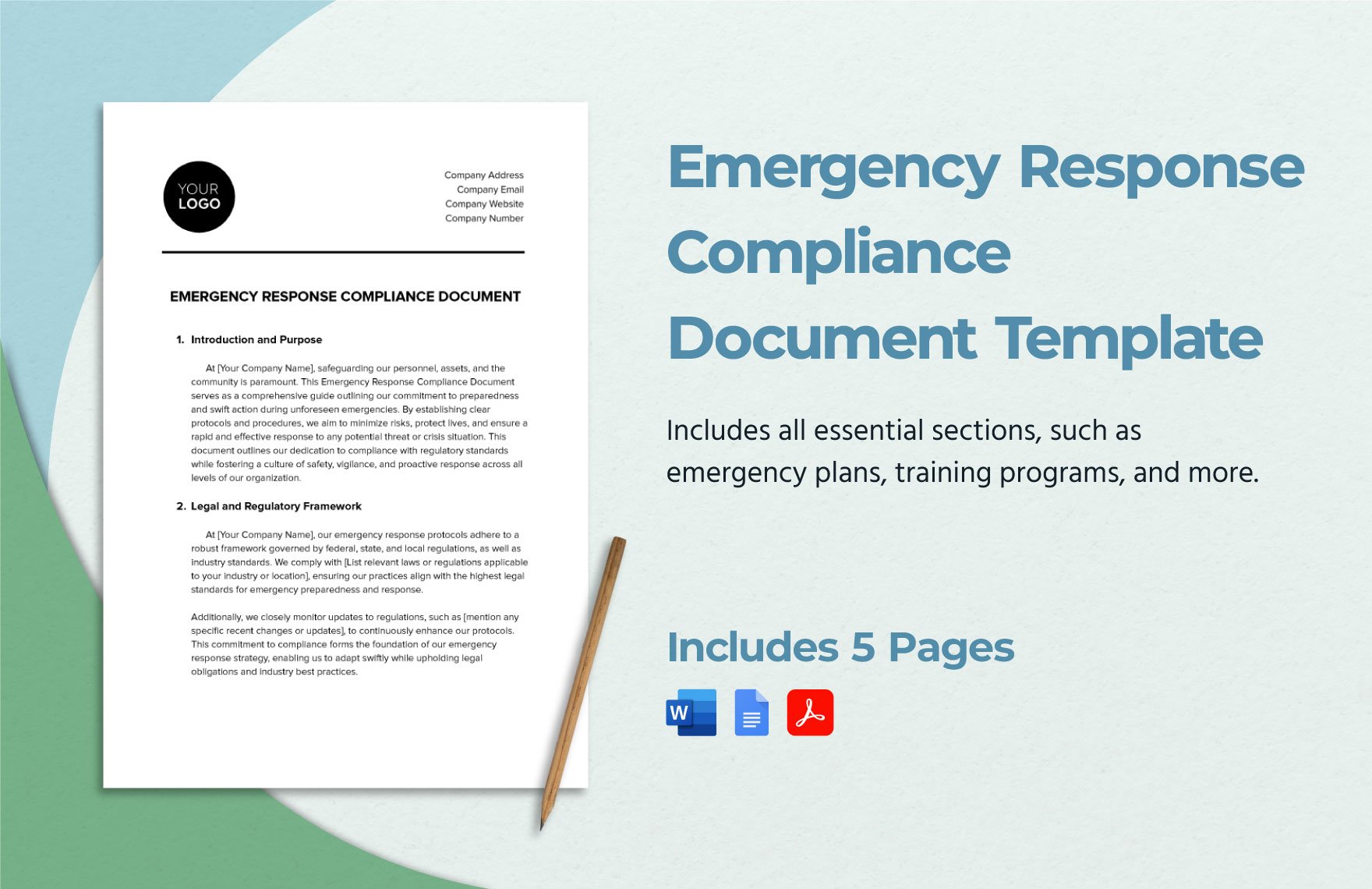 Emergency Response Compliance Document Template