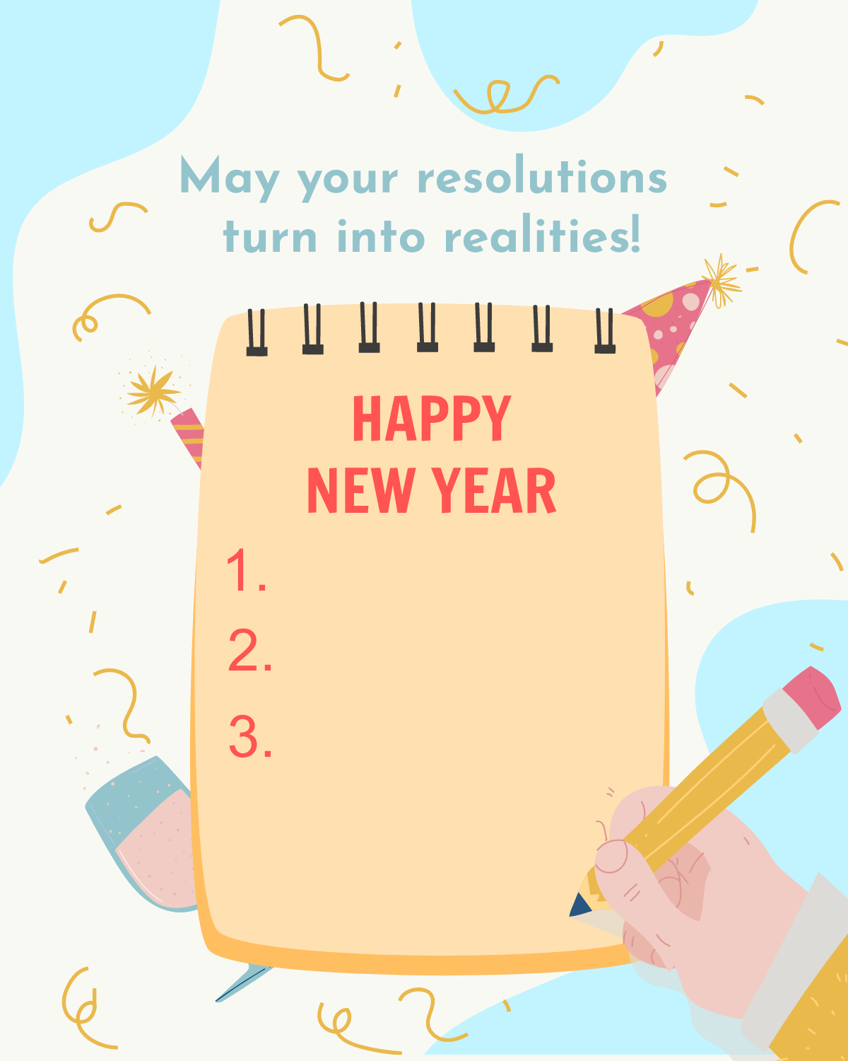 Free New Year's Resolution Facebook Post Template