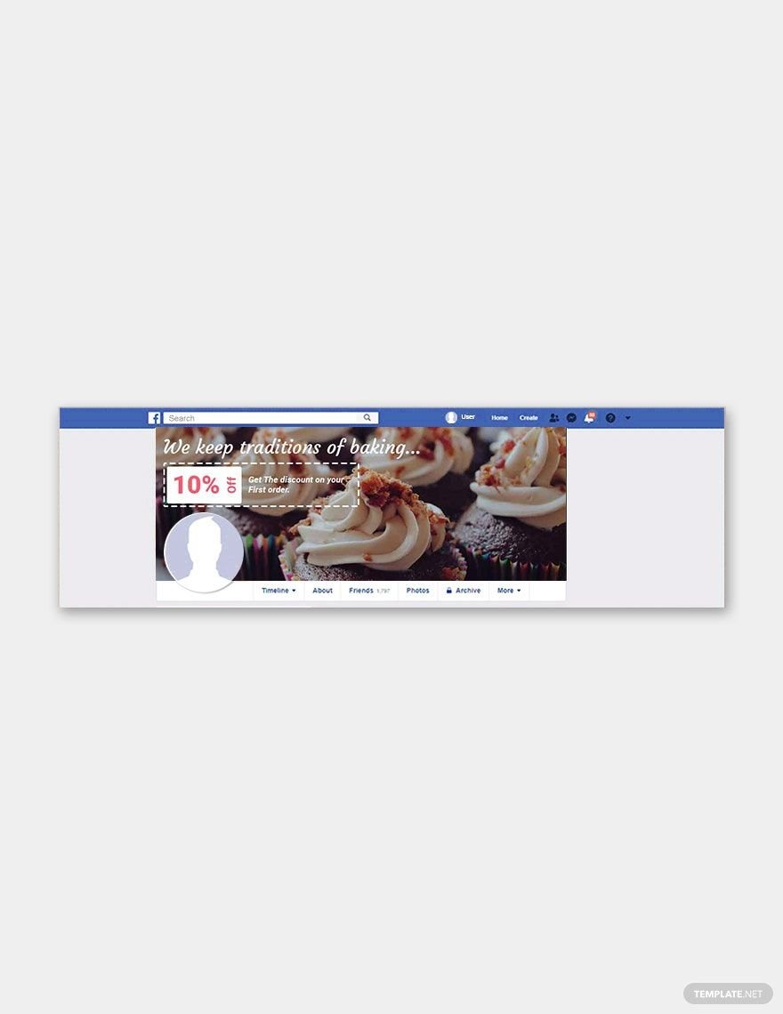 Bakery Facebook Cover Page Template