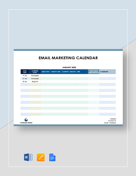 Marketing Calendar Template - 30+ Excel, PDF Documents Download