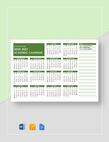 academic year calendar