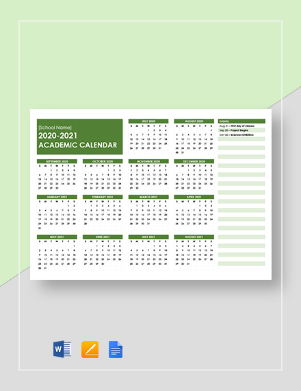 16 Best Academic Calendar Templates 2015 Free Download