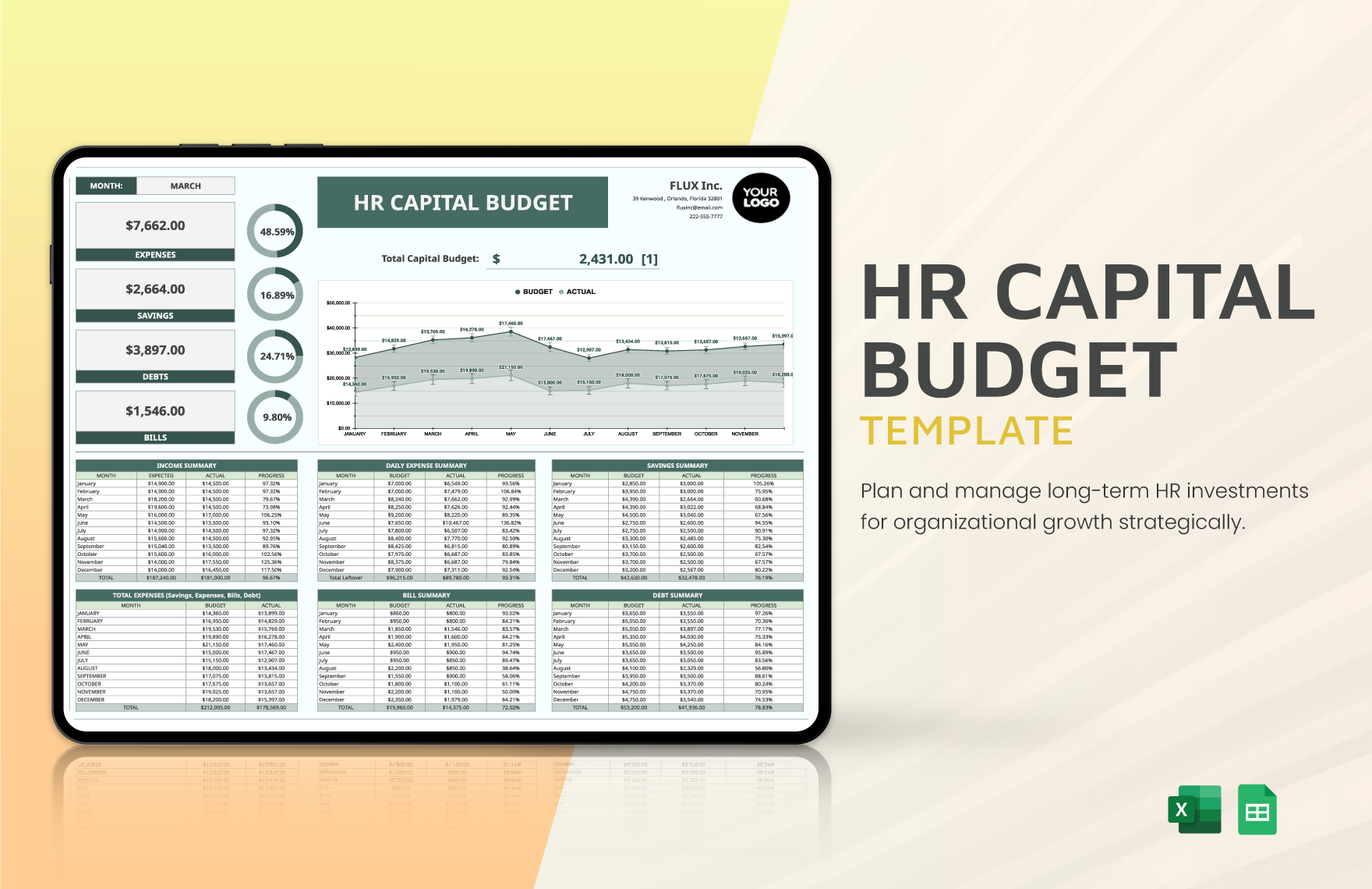 HR Capital Budget Template