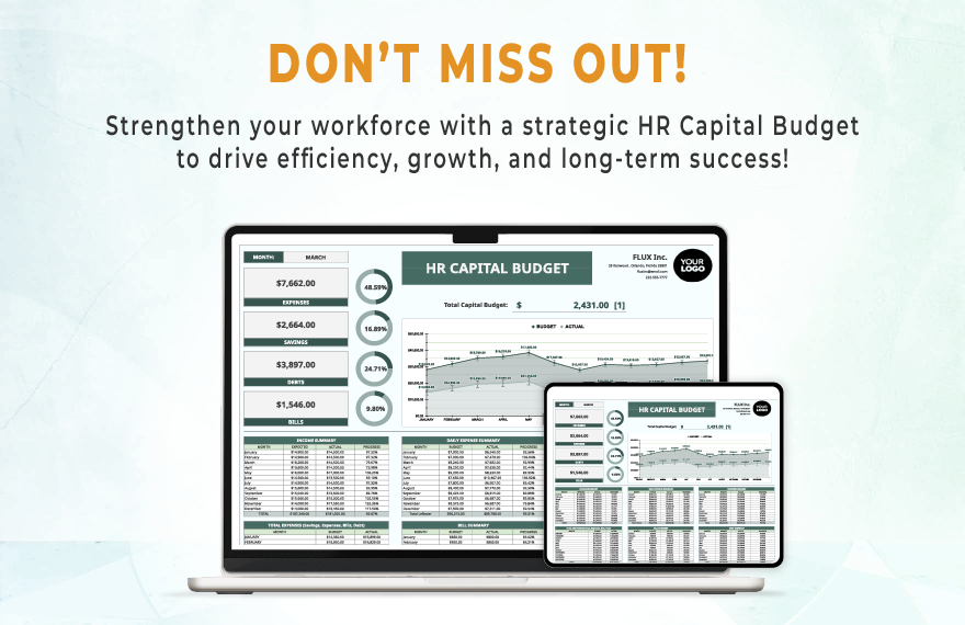 HR Capital Budget Template