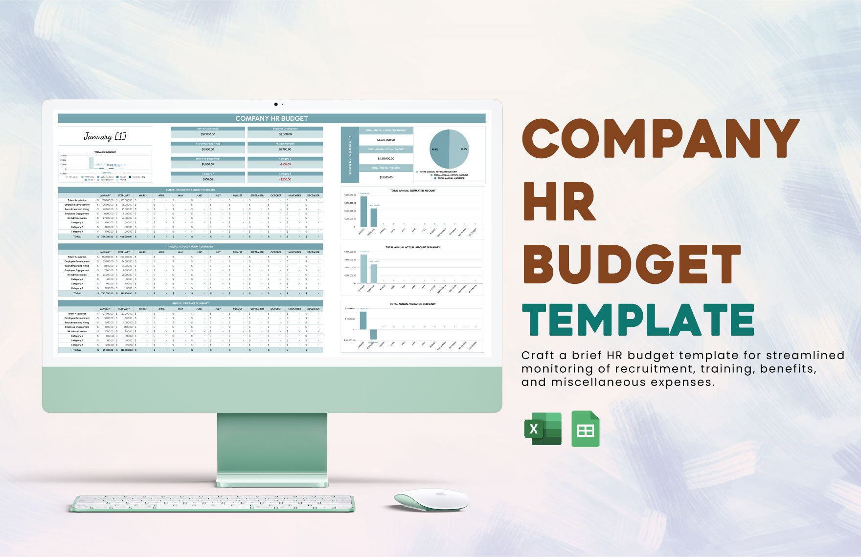 Company HR Budget Template