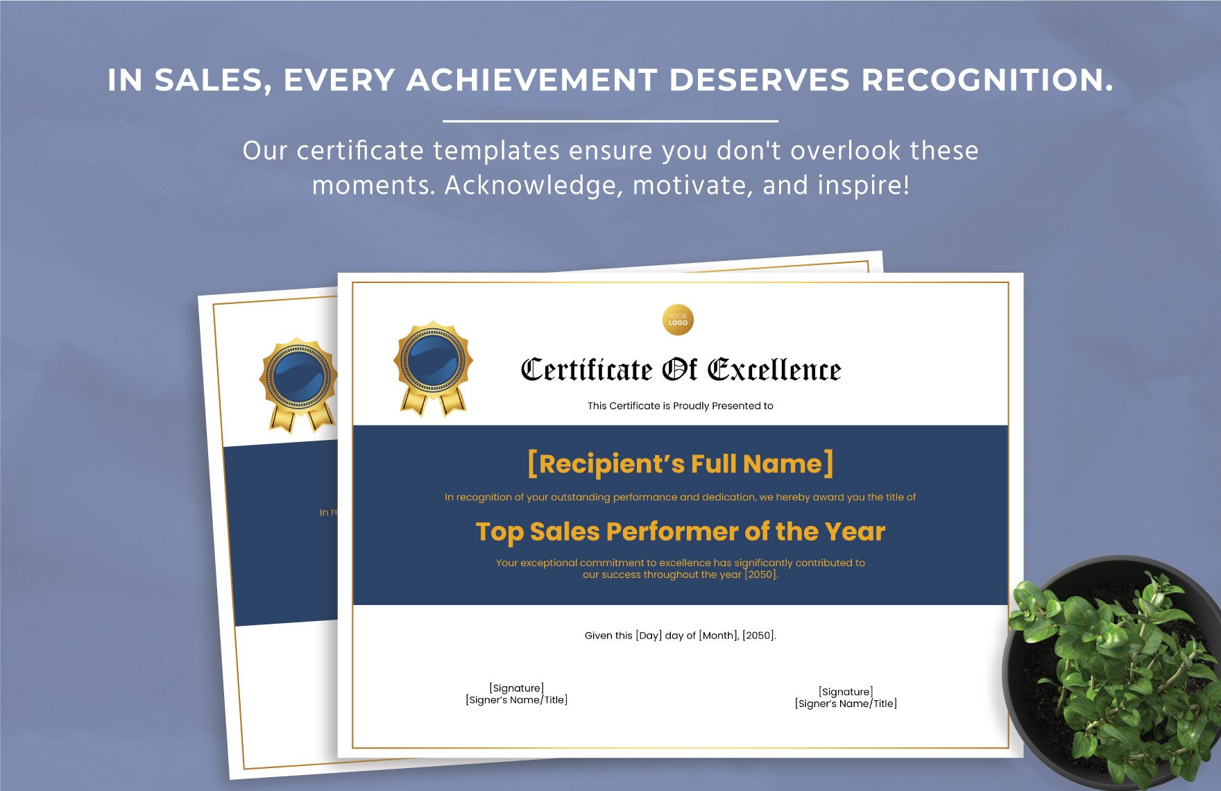 Sales Top Performer Certificate Template