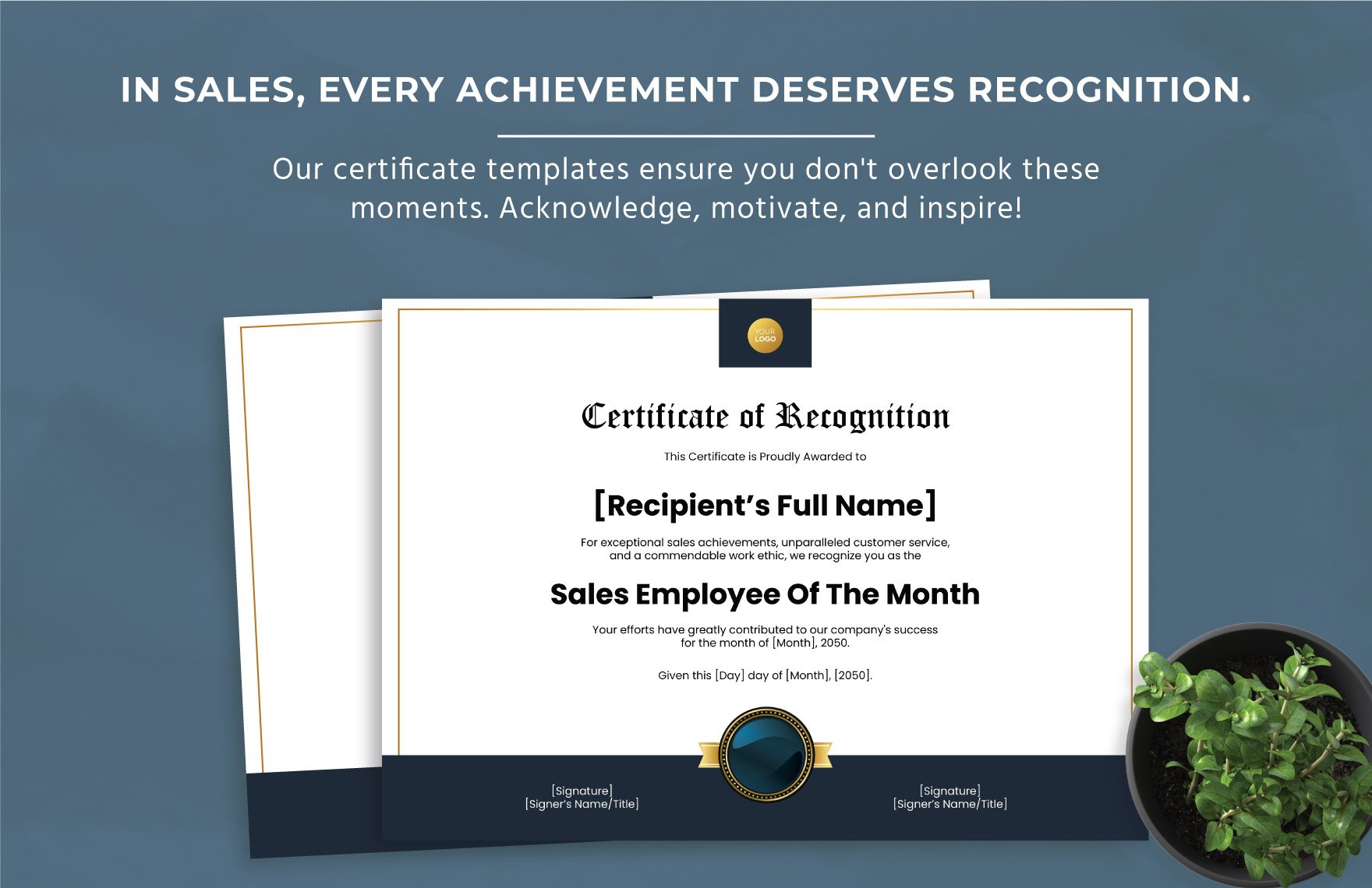 Sales Employee of the Month Certificate Template