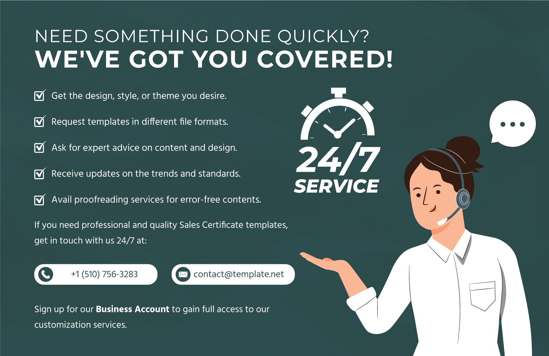 Sales Best Customer Service Certificate Template