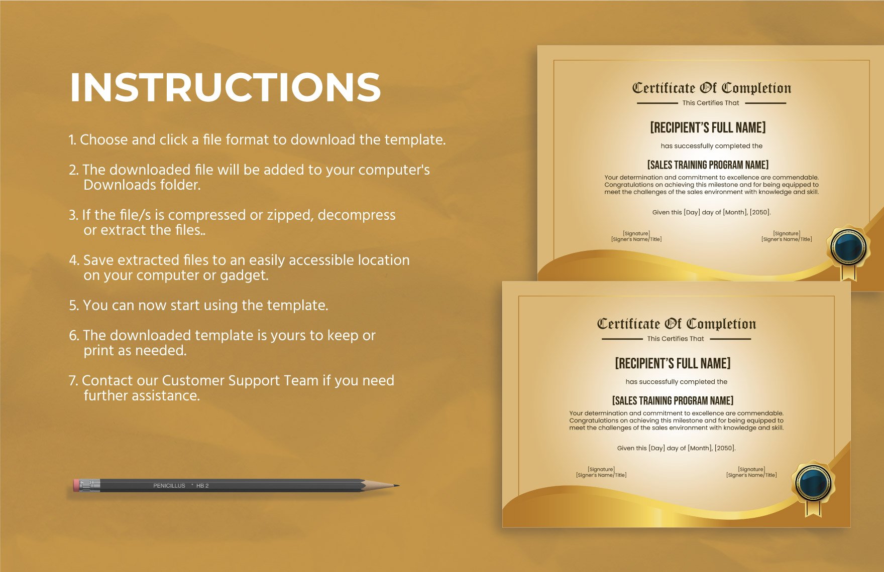Certificate of Completion for Sales Training Template