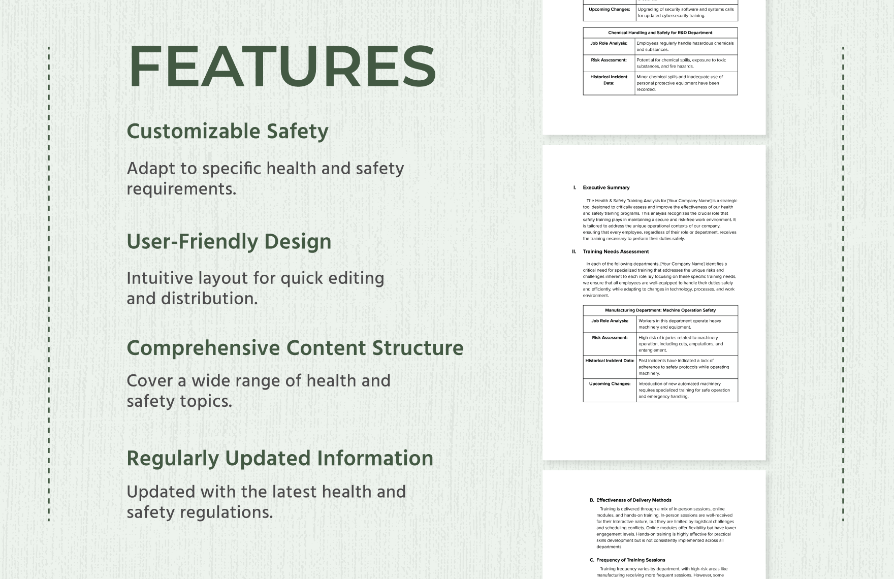 Comprehensive Health & Safety Training Analysis Template