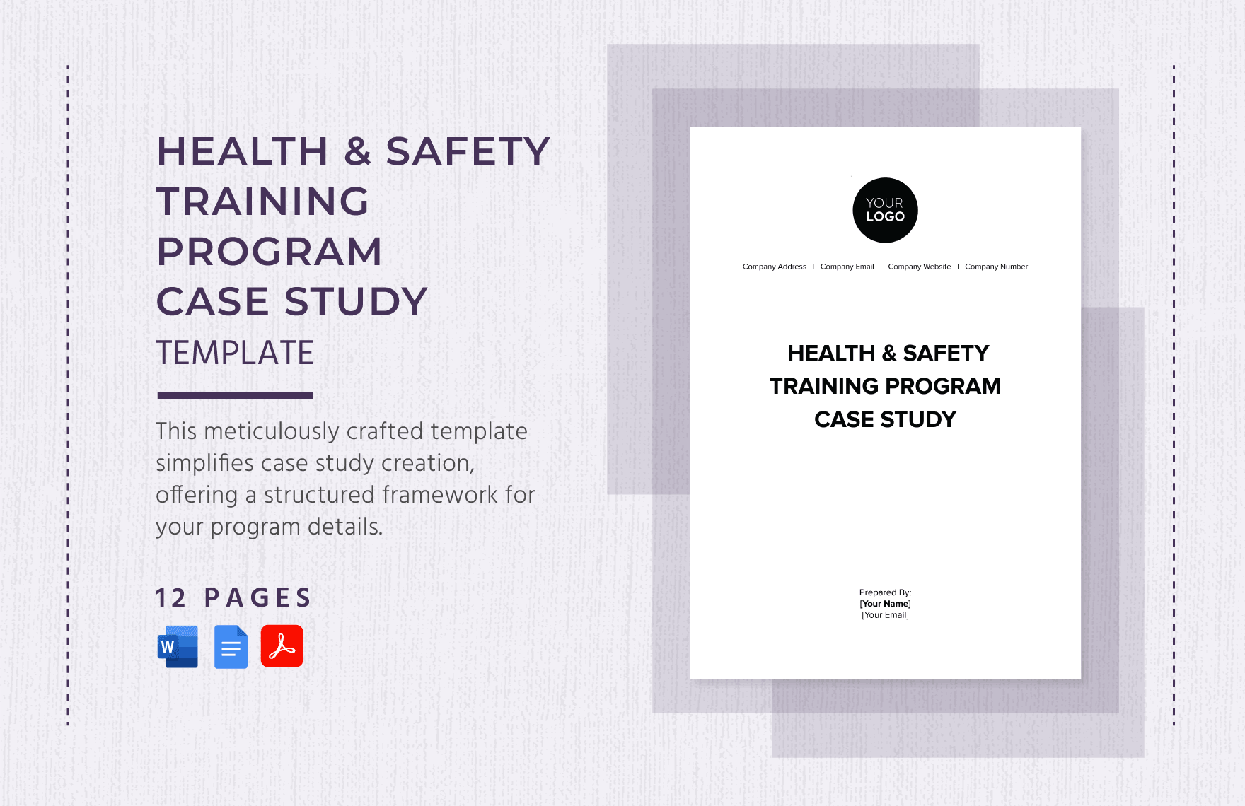 Health & Safety Training Program Case Study Template in Word, Google Docs, PDF