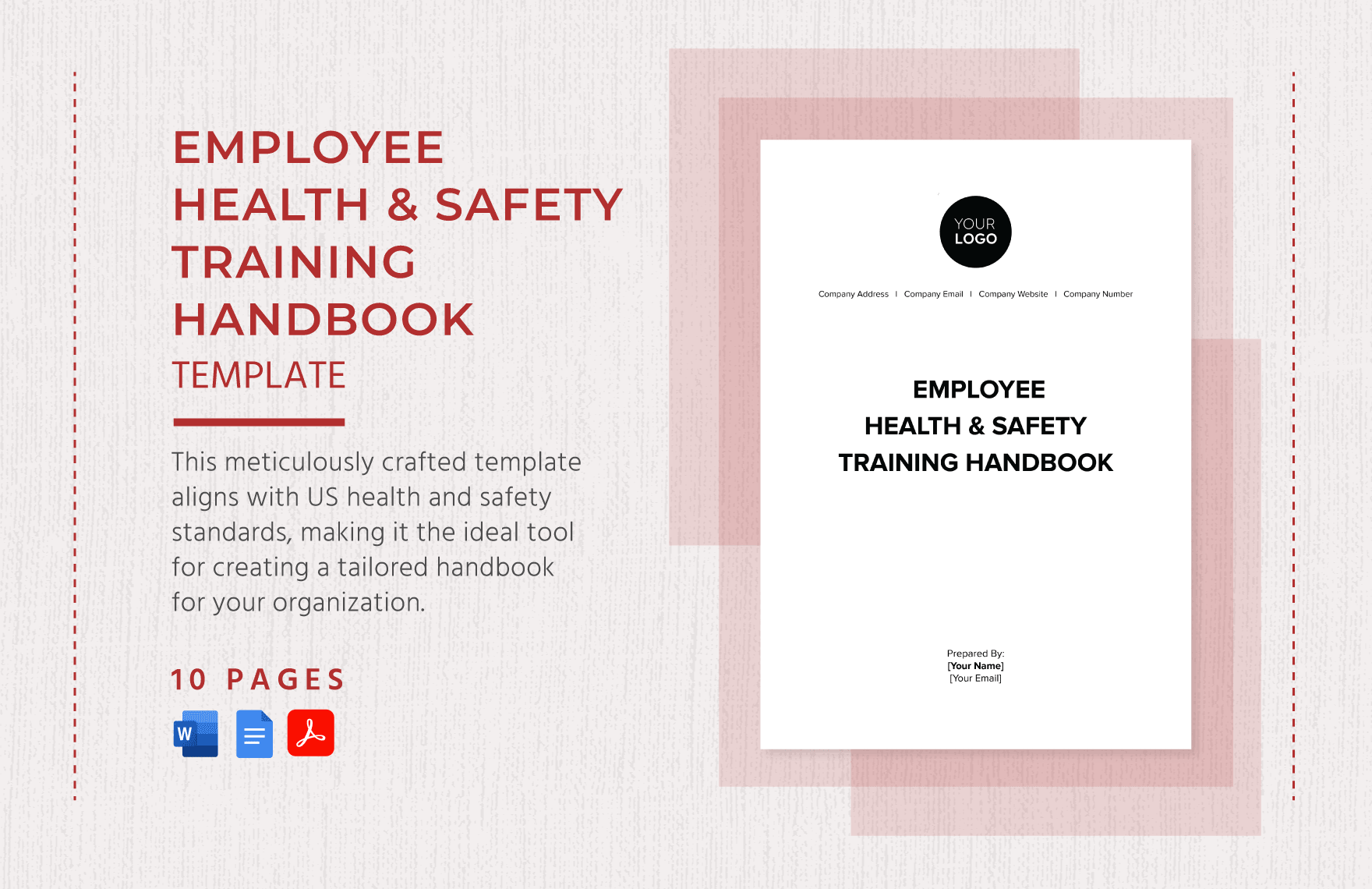 Employee Health & Safety Training Handbook Template in Word, Google Docs, PDF