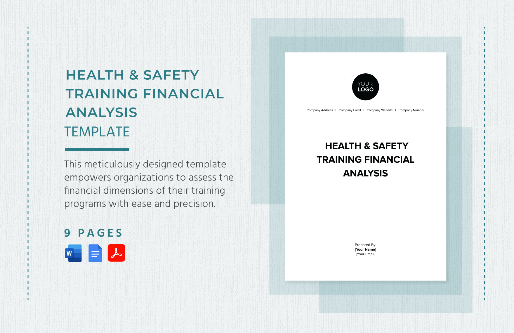 Health & Safety Training Financial Analysis Template