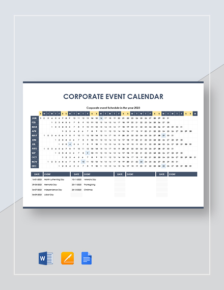 Event Calendar Template - 24+ Free Word, PDF Format Download