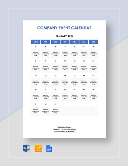 Event Calendar Template - 32+ Download | Free & Premium Templates