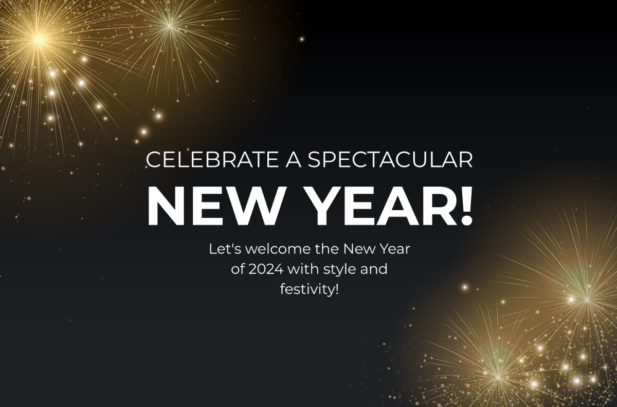 Free Gold New Year Banner Template