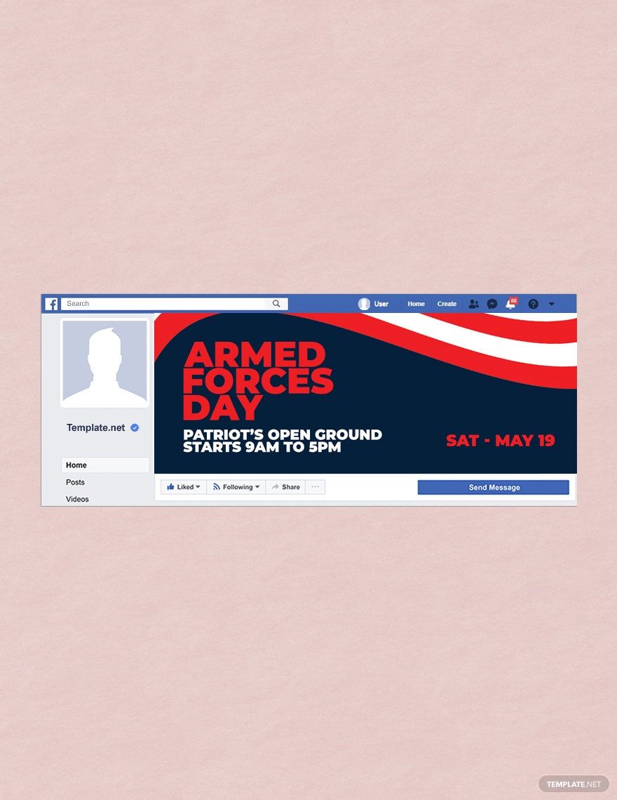 Free Armed Forces Day Facebook Event Cover Template in PSD