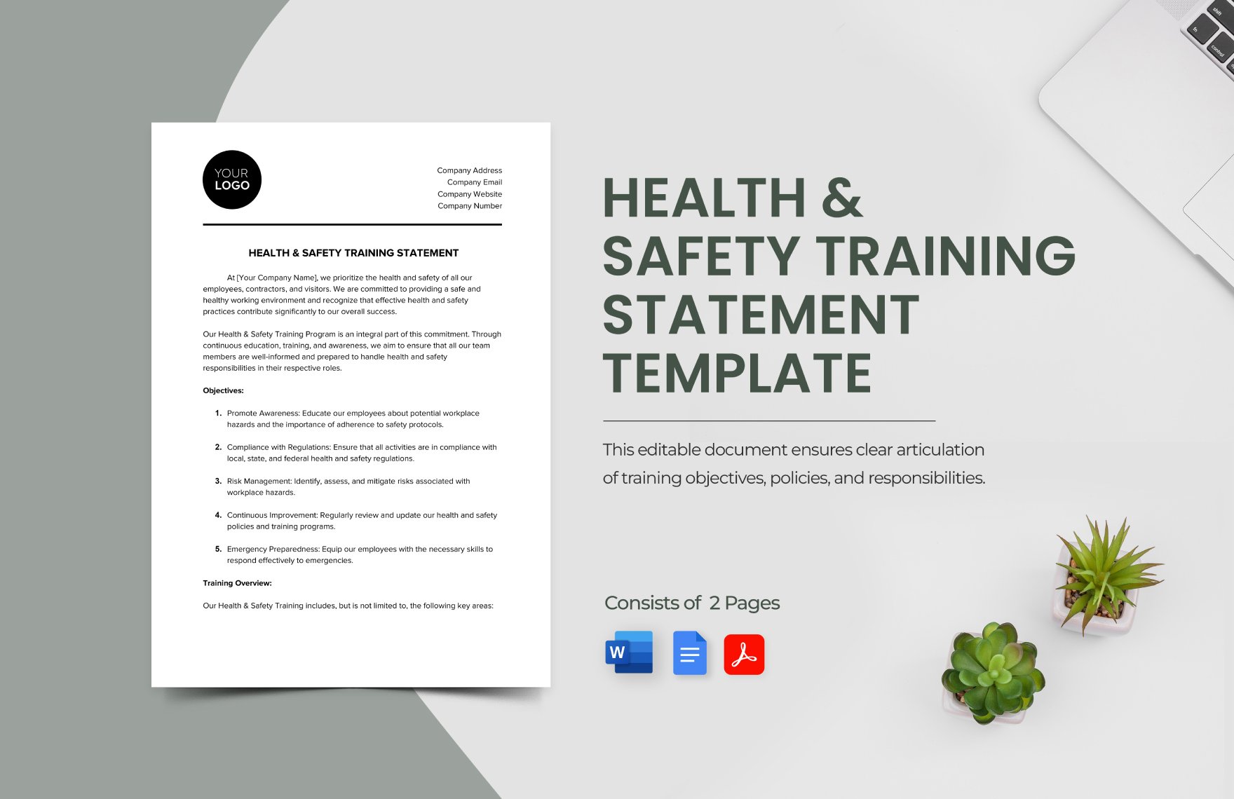 Health & Safety Training Statement Template