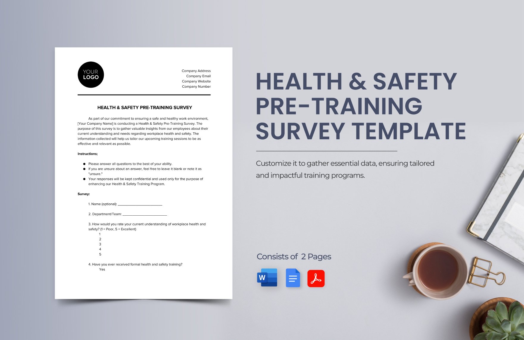 Health & Safety Pre-Training Survey Template