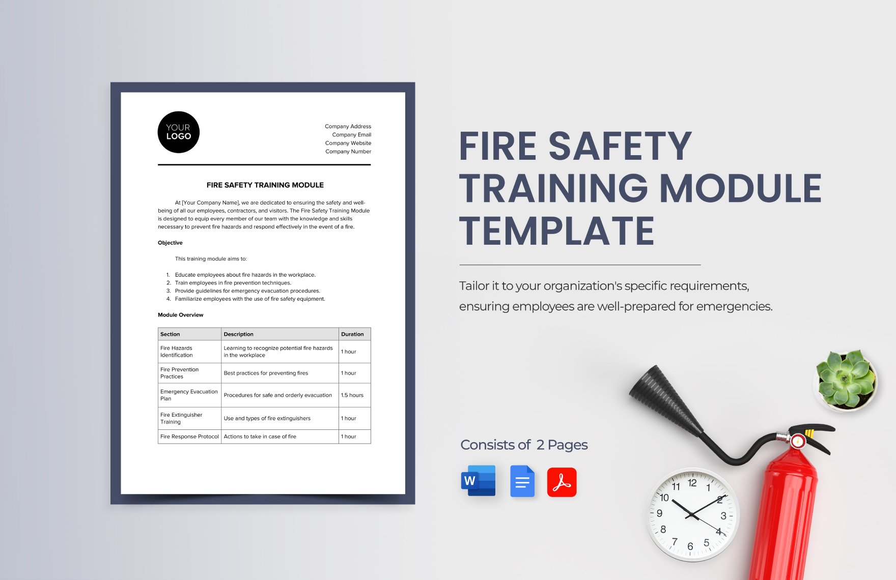 Fire Safety Training Module Template