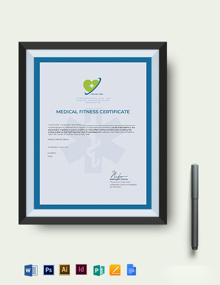 Not Fit to Work Medical Certificate Template - Google Docs, Word