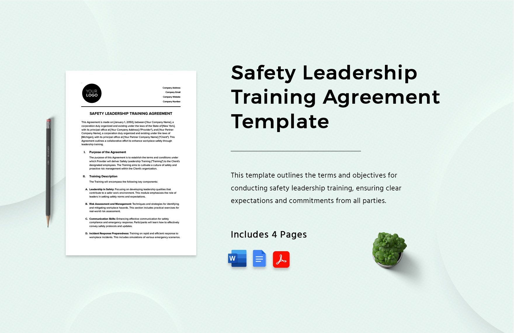 Safety Leadership Training Agreement Template