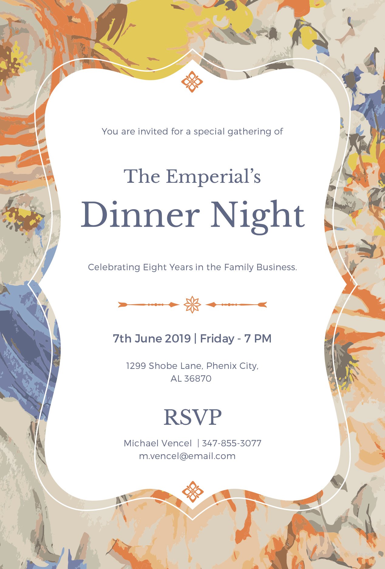 Free Formal Dinner Invitation Template In Microsoft Word Microsoft Publisher Adobe Illustrator